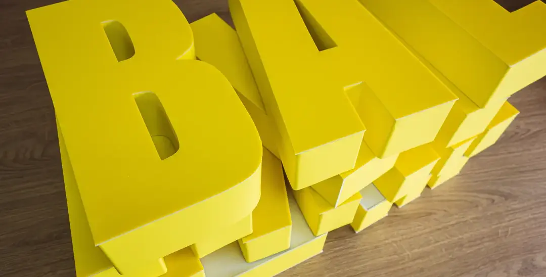 custom dimensional signs ready for installation