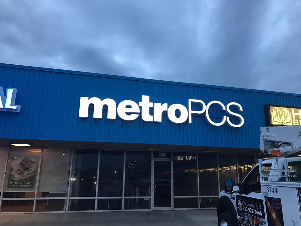 custom lighted storefront